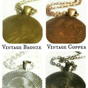 Copper Tree Necklace: Picture Pendant. Art..