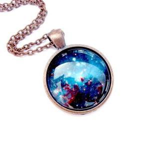 Space Sparkle Necklace: Picture Pendant. Art..